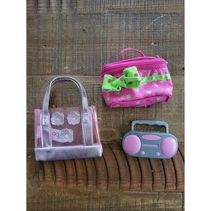 3 Pcs Lot Battat Our Generation (OG) Doll Accessories Bag Boombox 18" dolls